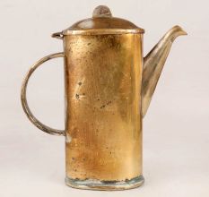 Vintage Golden Brass Kettle in English Art