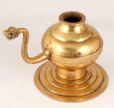 Antique Golden Brass Pot for Indoor Decoration