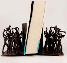 Vintage Brass Book Stand in Dark Finish