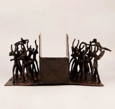 Vintage Brass Book Stand in Dark Finish