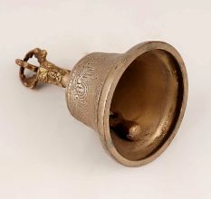 Bell Metal Engraved Temple Bell for Rituals