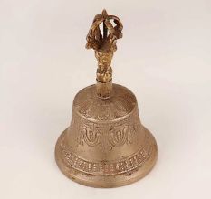 Bell Metal Engraved Temple Bell for Rituals