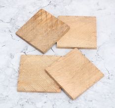 Brown Pattern Premium Wooden Coaster - Pack of 4