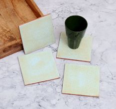 Premium Square Shaped Wooden Coasters - Pack of 4