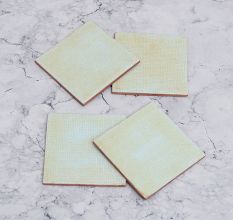 Premium Square Shaped Wooden Coasters - Pack of 4