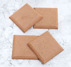 Modern Brown Tea Wooden Coasters - Pack of 4