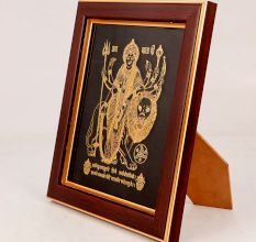 Adorable Goddess Durga Glass Painting for Worship