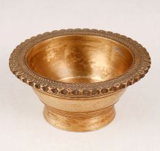 Handmade Small Brass Bowl in Antique Golden Finish