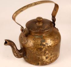 Vintage Brown Finish Kettle Made of Brass