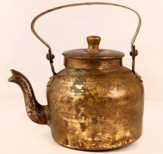 Vintage Brown Finish Kettle Made of Brass