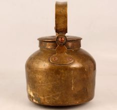 Vintage Brown Finish Kettle Made of Brass