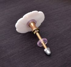 Beautiful White Flower Knob Made of Mother of Pearl