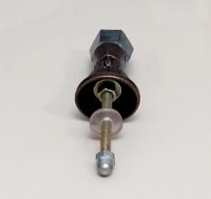 Dark Finish Teardrop Drawer Knob Made of Stone and Metal