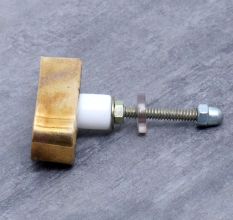 White Stone and Golden Metal Knob for Home & Office