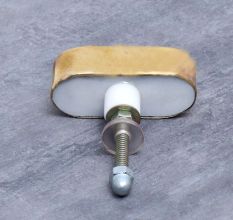 White Stone and Golden Metal Knob for Home & Office