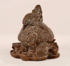 Handmade Brass Turtle Statue in Chinese Art