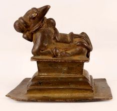 High-Quality Brass Lord Nandi Statue for Worship