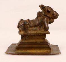 High-Quality Brass Lord Nandi Statue for Worship