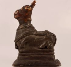 Handmade Lord Nandi Brass Statue for Decoration