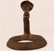 Handmade Vintage Brass Tribal Cobra in Naga Art