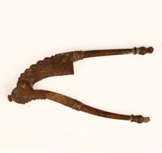 Handcrafted Vintage Brass Nut Cutter for Decor