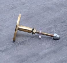 Golden and White Drawer Knob Made of Mother of Pearl