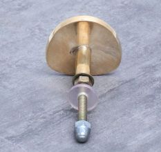 Golden and White Drawer Knob Made of Mother of Pearl