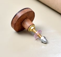 Handcrafted Black and Brown Wooden Knob for Dresser