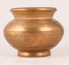 Premium Brown Brass Holy Pot for Decoration