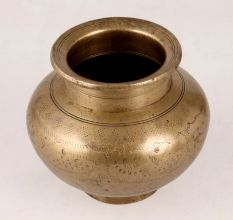 Engraved Premium Brass Water Pot for Flower Decor
