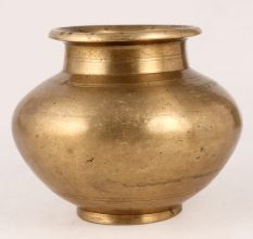 Beautiful Indian Brass Holy Water Pot for Rituals
