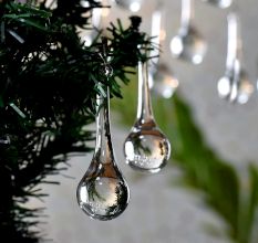 Clear Crystal Teardrop Ornaments - Christmas Tree Ornaments