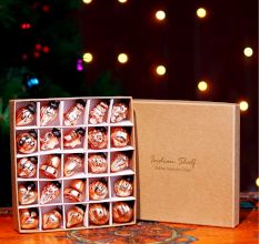 25 Pieces Rose Gold Glass Ornaments - Christmas Tree Ornaments