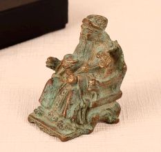 Handmade Vintage Brass Chinese God Statue
