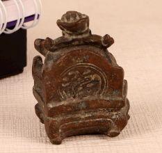 Antique Brown Brass Chinese God Statue for Decor