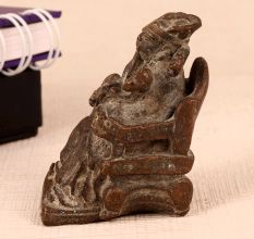 Antique Brown Brass Chinese God Statue for Decor