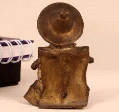 Handmade Brass Statue of Man Playing Drum for Decor