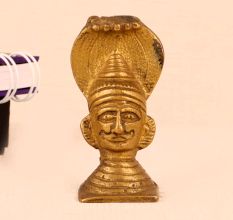 Handmade Brass Head Statue of Lord Shiva Muniswaran God for Decor
