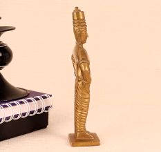 Handcrafted Golden Brass Lord Vitthal Statue for Worship
