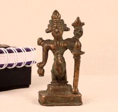 Vintage Brass Statue of Hindu God for Worship