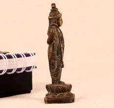 Lord Vishnu Brass Statue in Antique Brown Finish