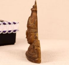 Handmade Brass Plate of Lord Vishnu for Wall Hanging