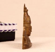 Handmade Brass Plate of Lord Vishnu for Wall Hanging