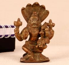 Handmade Lord Narasimha Brass Statue for Worship