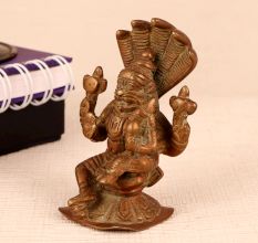 Handmade Lord Narasimha Brass Statue for Worship
