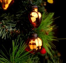 25 Pieces Amber Glass Ornaments - Christmas Tree Ornaments