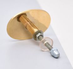 Mother of Pearl Golden and White Finish Knob for Cabinet