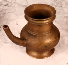 Indian Brass Holy Water Pot with Spout for Temple