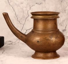 Indian Brass Holy Water Pot with Spout for Temple