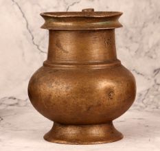 Indian Brass Holy Water Pot with Spout for Temple